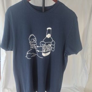 Homer Simpson Old Navy Navy Blue Graphic T-Shirt